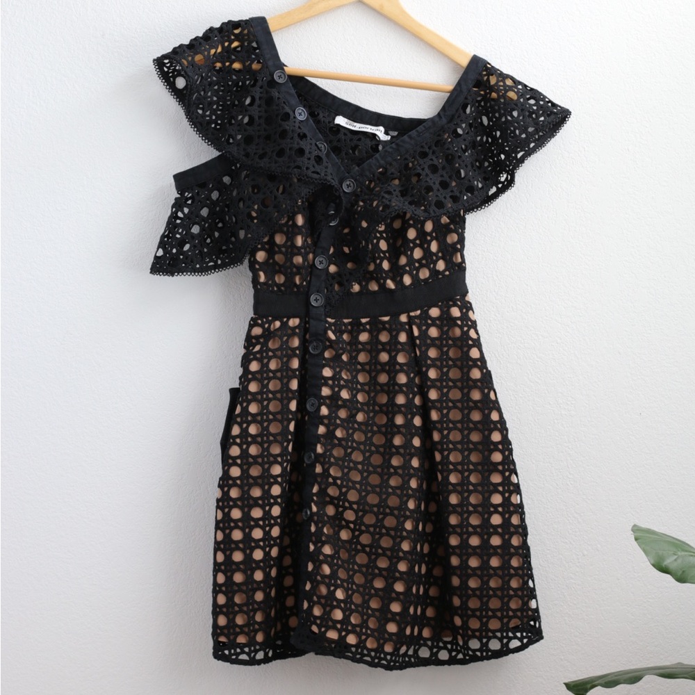 Self Portrait Black Knit Dress Sz: 2